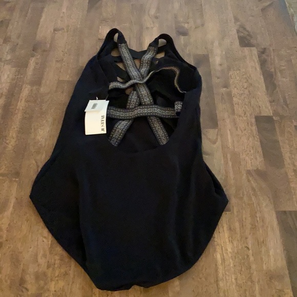 NWT JustFab beautiful black one piece lightly padded bathing suit. - Picture 8 of 10